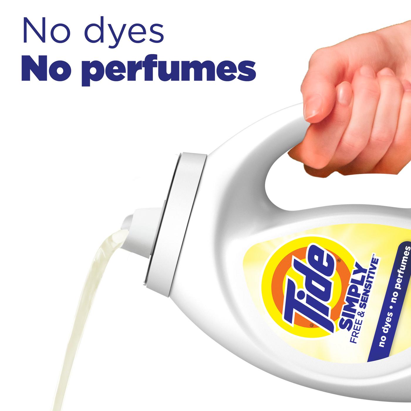 Tide Simply Free & Sensitive Liquid Laundry Detergent, 64 Loads, Unscented; image 6 of 7