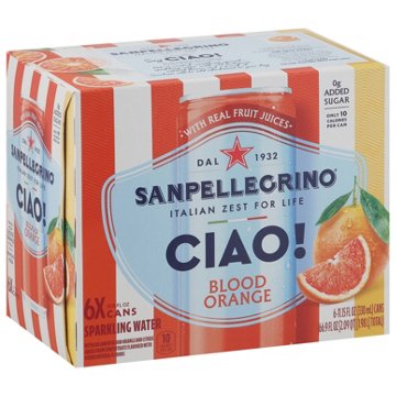 San Pellegrino Ciao Blood Orange Cans,  6 pk