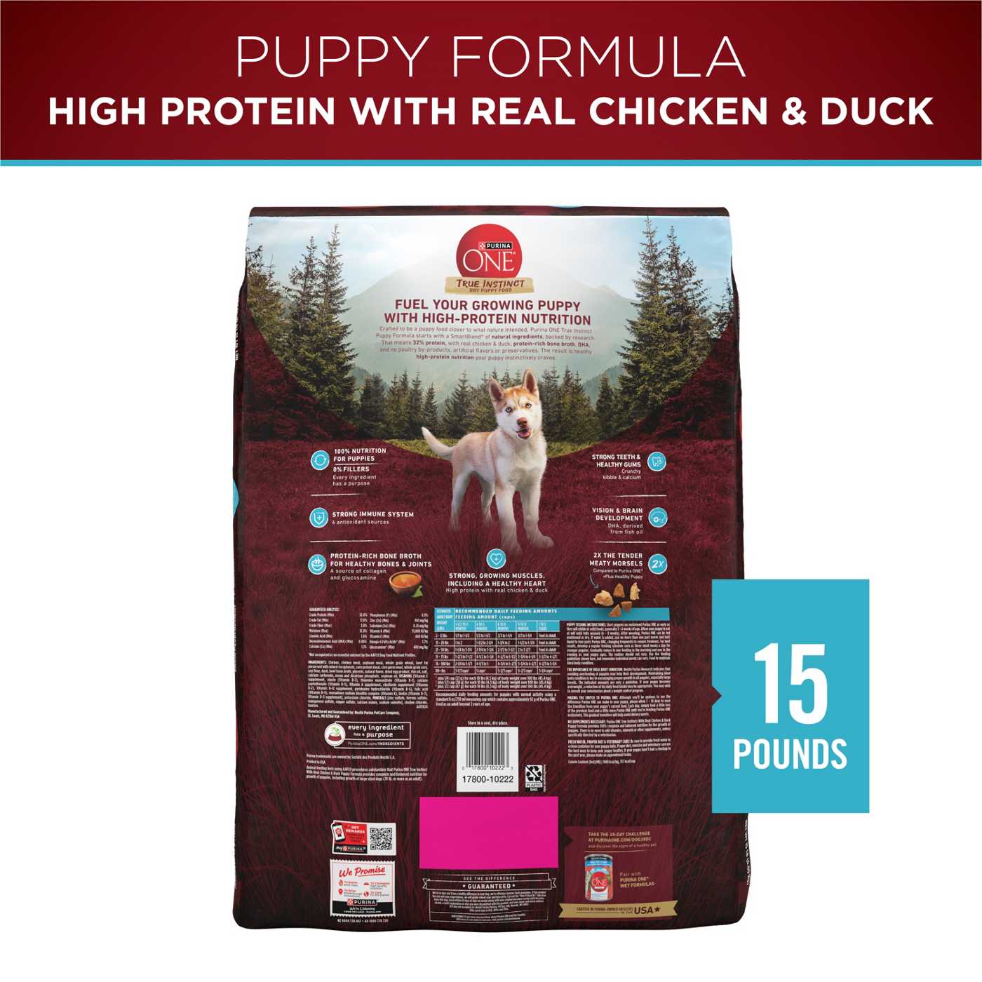 Purina ONE True Instinct High Protein Puppy Food Formula Natural - Real Chicken and Duck; image 8 of 9