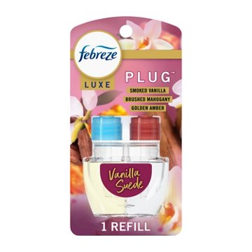 Febreze Luxe Plug In Air Freshener Odor-Fighting Scented Oil Refill - Vanilla Suede