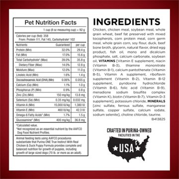 Purina ONE True Instinct High Protein Puppy Food Formula Natural - Real Chicken and Duck