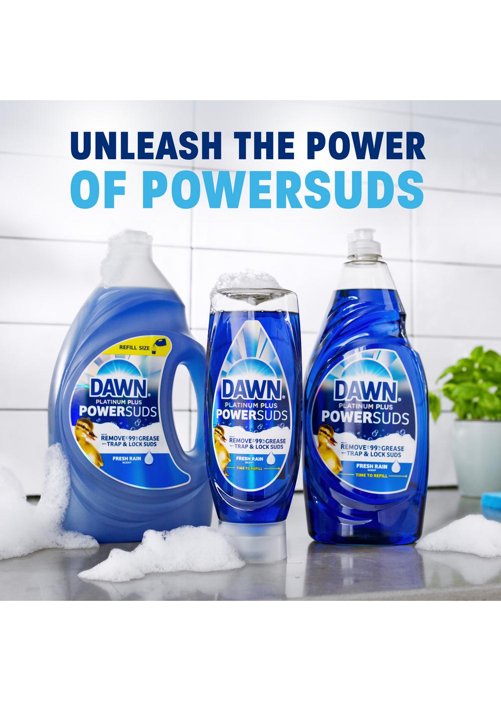 Dawn Platinum Plus Power Suds Liquid Dish Soap - Fresh Rain; image 4 of 4