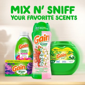 Gain Tango 2-in-1 Laundry Scent Booster Beads - Strawberry & Shea Scent, 4.3 oz