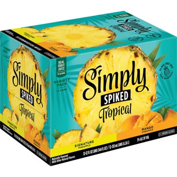 Simply Spiked Lemonade Tropical Variety 12 pk Cans, 12 oz