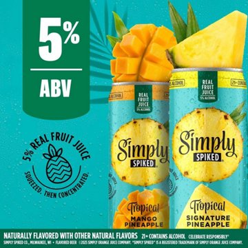 Simply Spiked Lemonade Tropical Variety 12 pk Cans, 12 oz