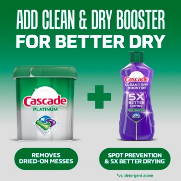 Cascade Platinum Dishwasher Pods, Fresh Scent, 50 ct