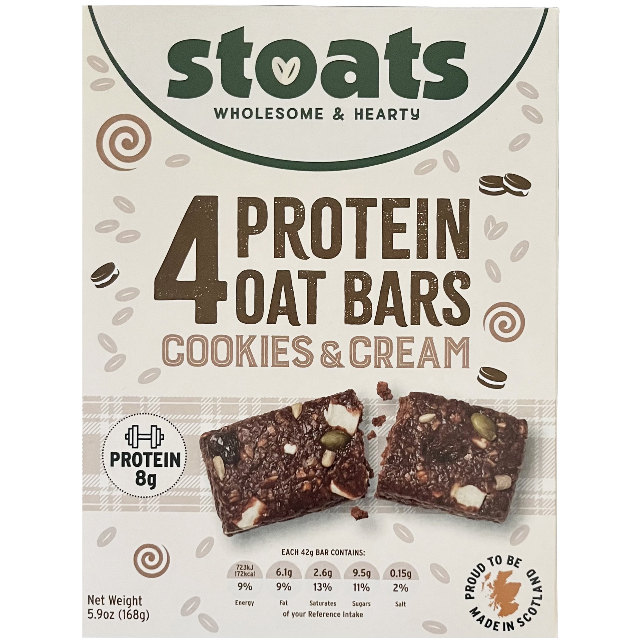 Stoats Cookies and Cream Protein Oat Bar 4 Pack, 5.9 oz | Central ...