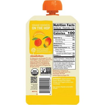 Pumpkin Tree Organics Fruit Puree - Banana Mango & Orange, 4 oz