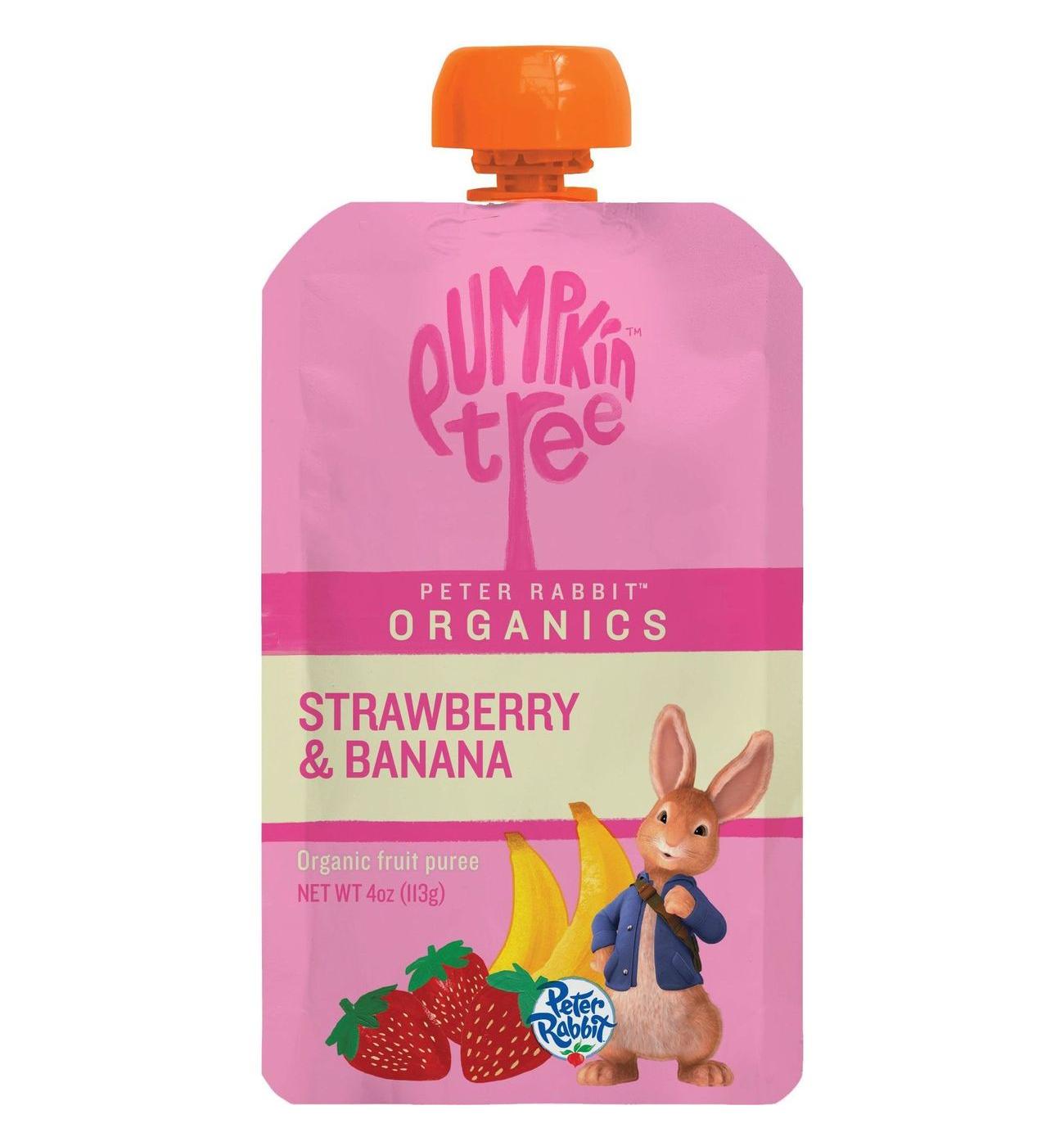 Pumpkin Tree Organics Fruit Puree - Strawberry & Banana; image 1 of 2