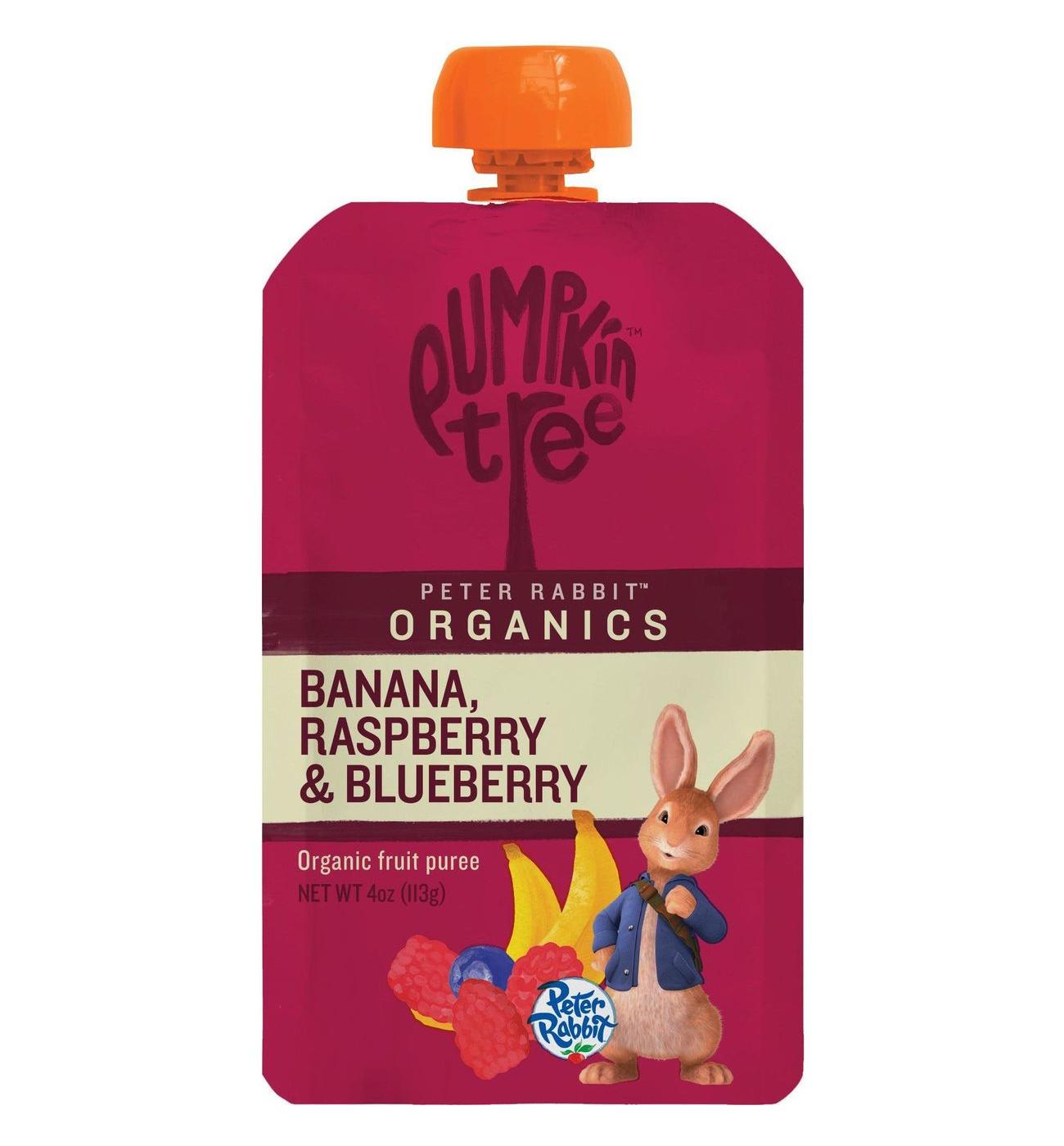 Pumpkin Tree Organics Fruit Puree - Banana Raspberry & Blueberry; image 1 of 2