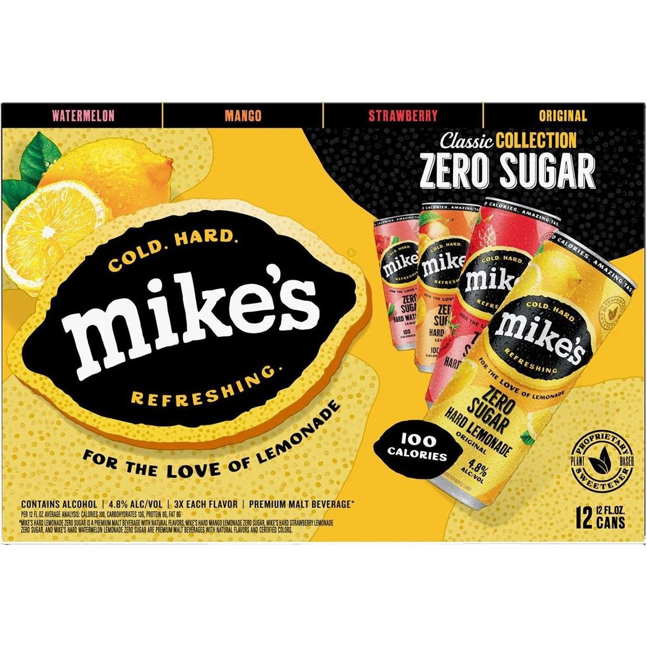 Mike's Zero Sugar Hard Lemonade Classic Collection Variety 12 pk Cans ...