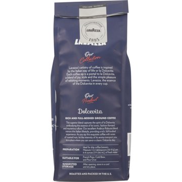 Lavazza Dolcevita Classico Medium Roast Ground Coffee, 12 oz