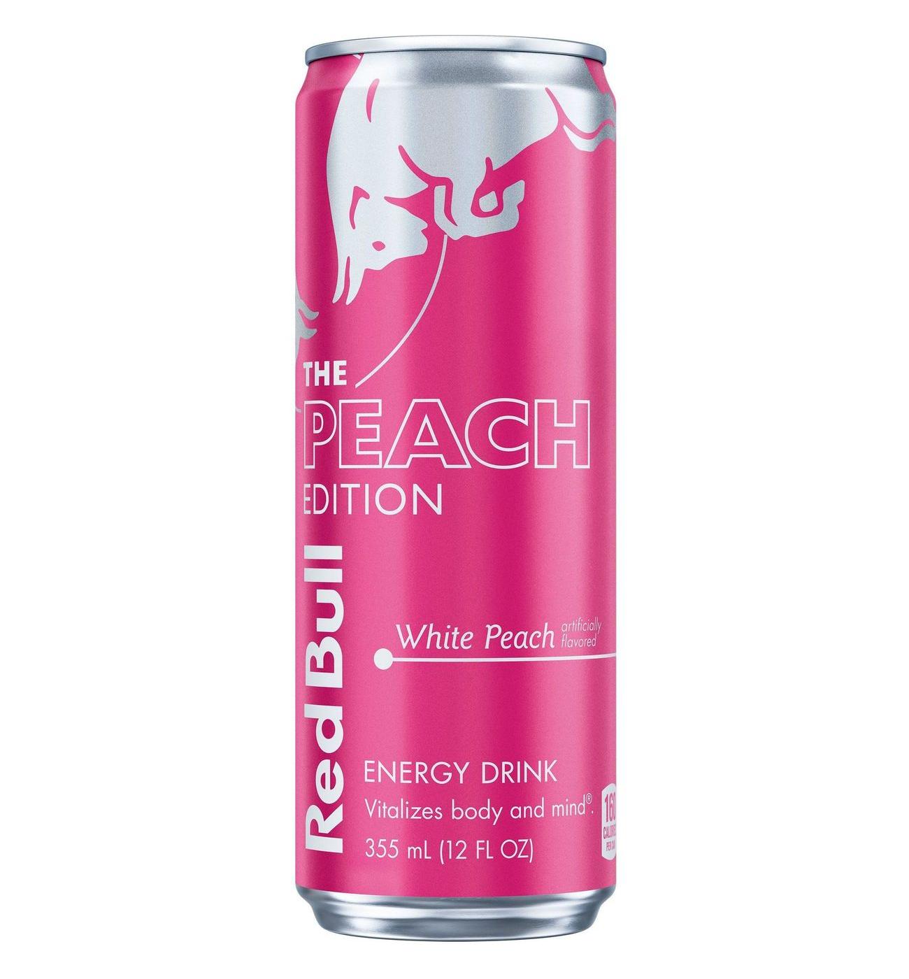 Red Bull Peach Edition Energy Drink - White Peach; image 1 of 6