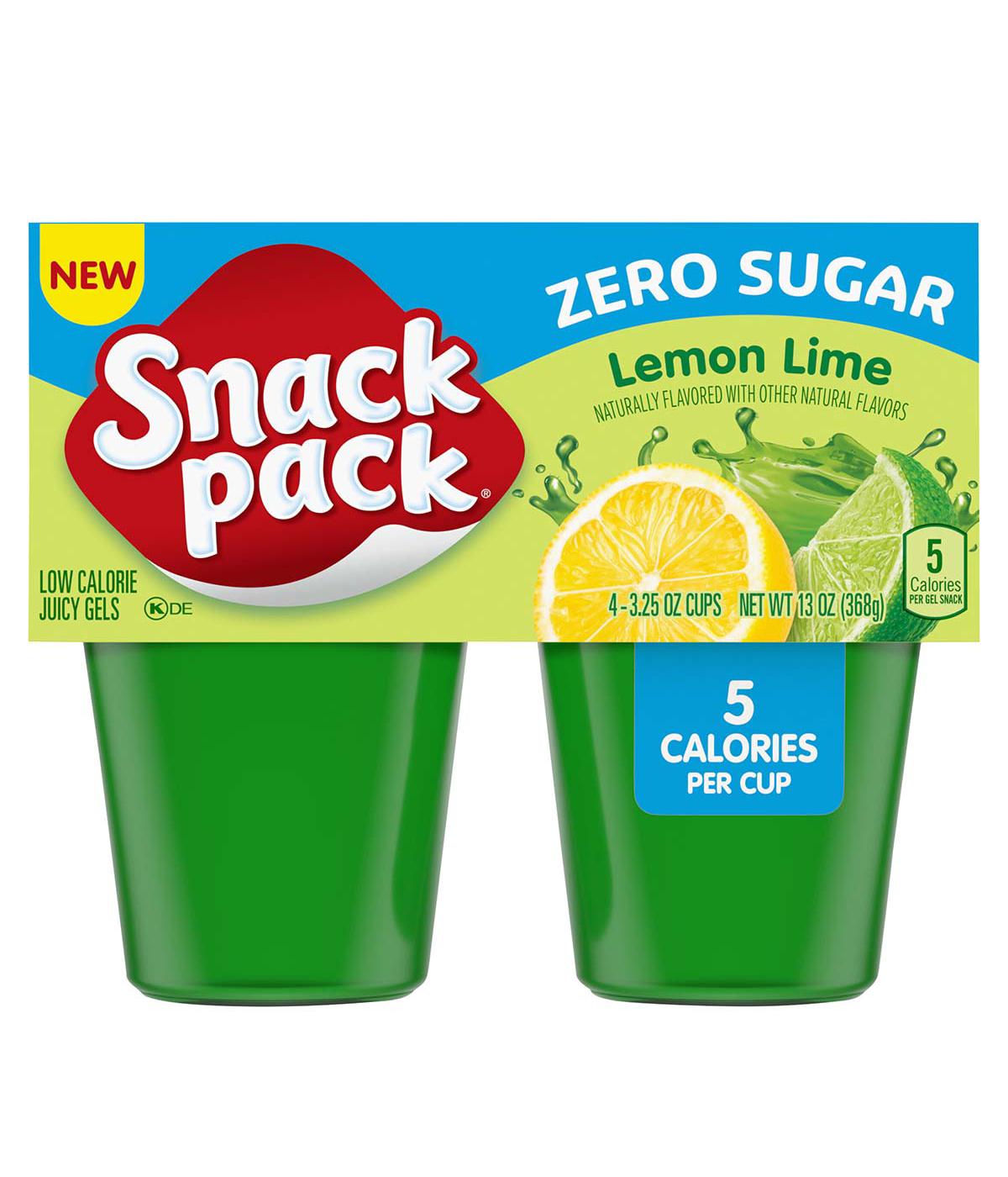 Snack Pack Zero Sugar Lemon Lime Gel Cups - Shop Pudding & gelatin