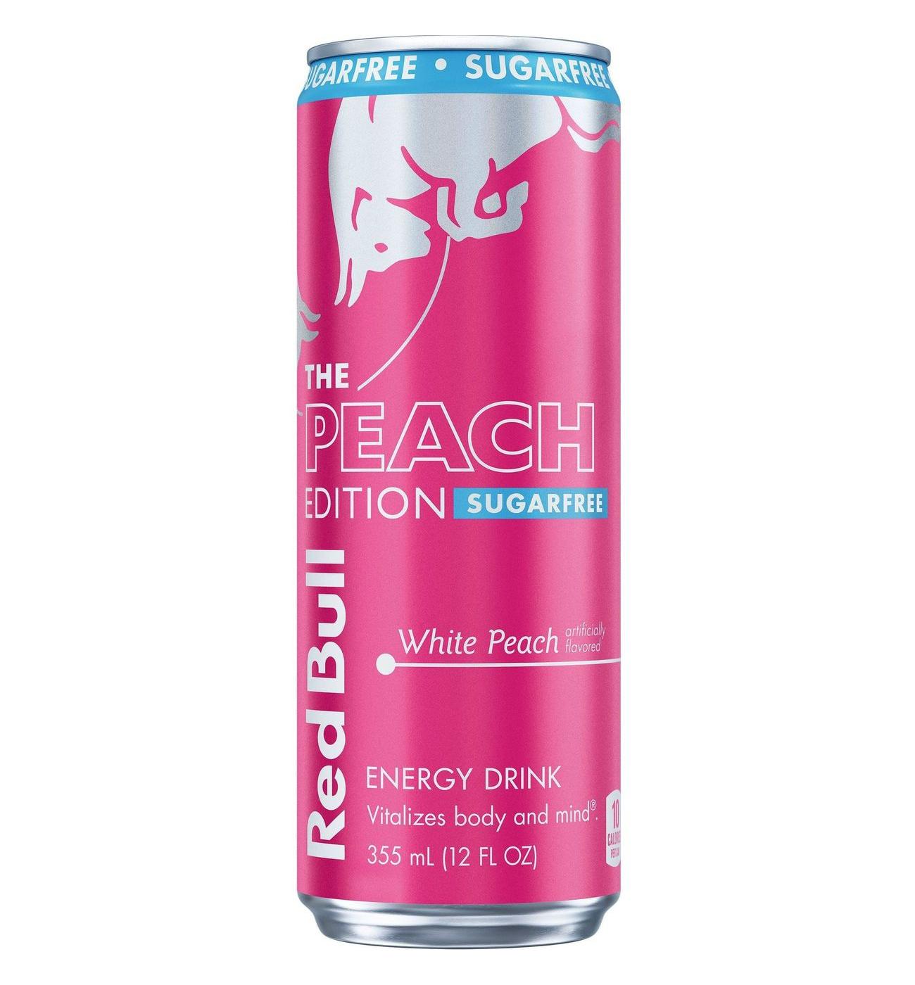 Red Bull Sugar Free Peach Edition Energy Drink - White Peach; image 1 of 5
