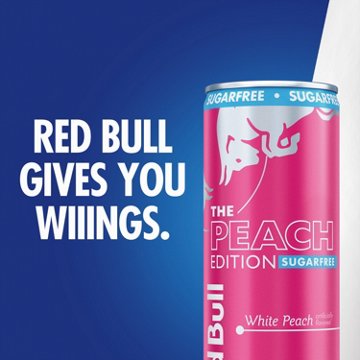 Red Bull Sugar Free Peach Edition White Peach Energy Drink 4 pk Cans