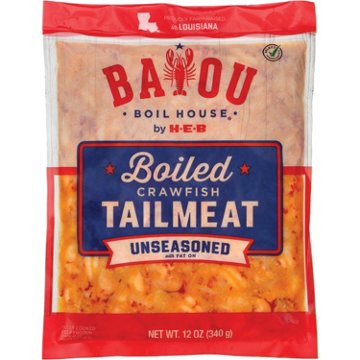 Bayou Boil House by H-E-B Cooked Frozen Crawfish Tail Meat - Unseasoned, 12 oz