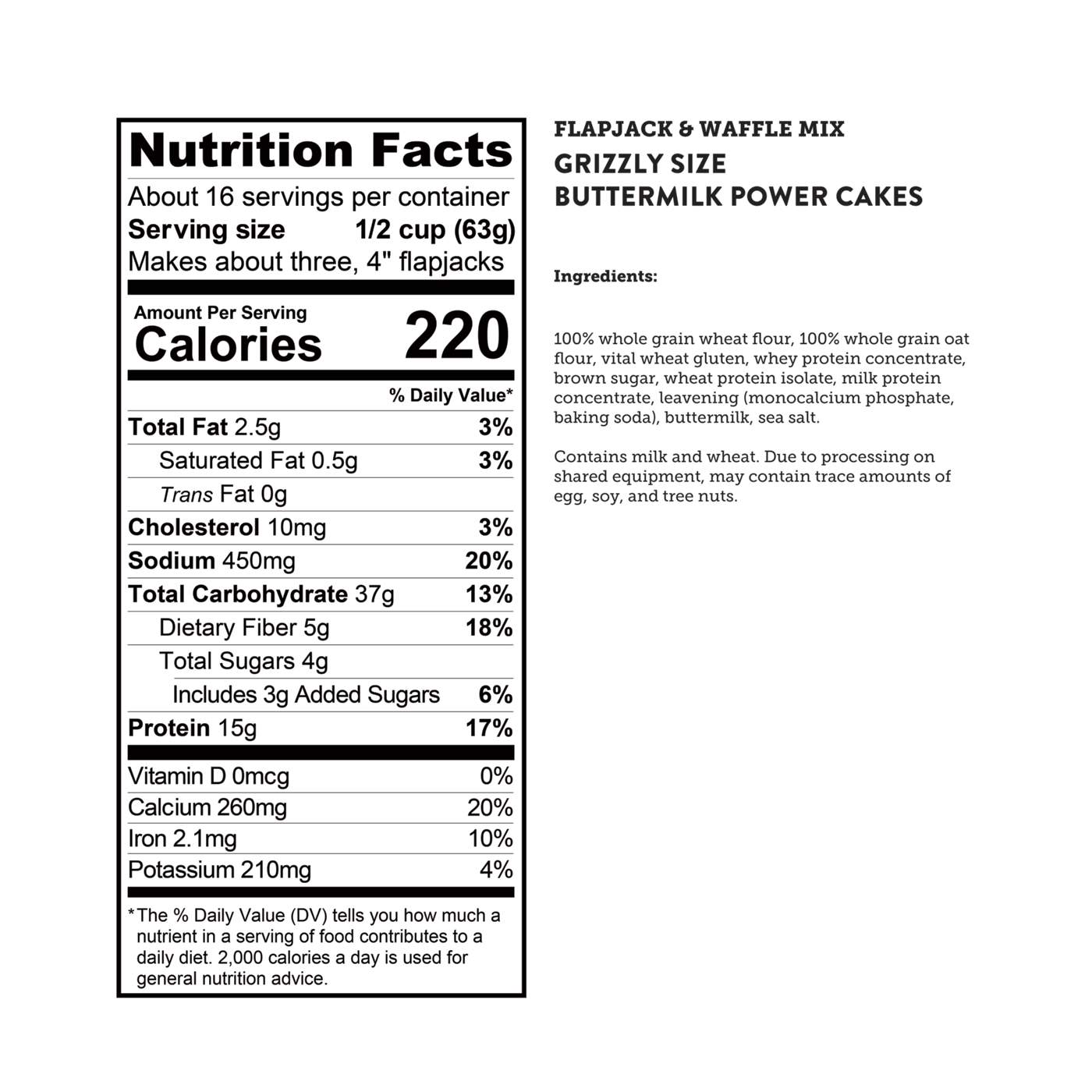 Kodiak 15g Protein Power Cakes Flapjack & Waffle Mix - Buttermilk; image 3 of 3