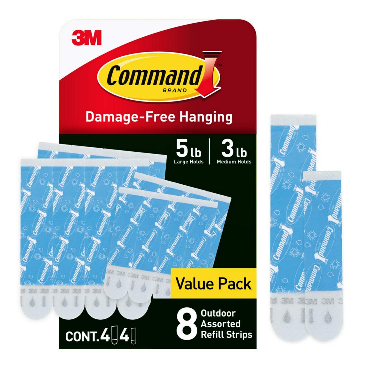Command Outdoor Assorted Size Refill Strips; image 1 of 2