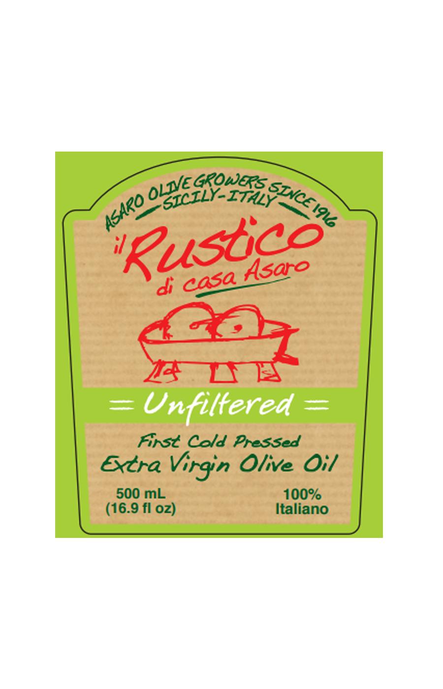 Rustico di Casa Asaro Unfiltered Italian Extra Virgin Olive Oil; image 2 of 3