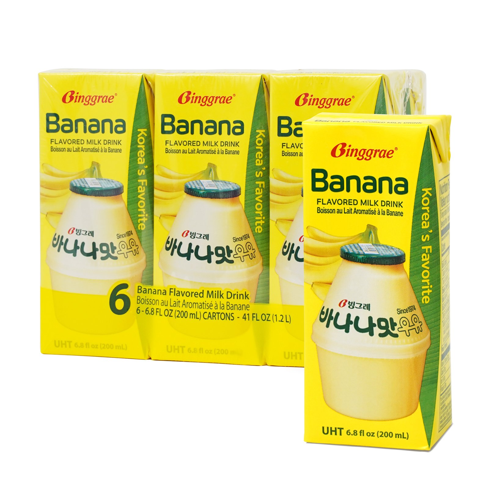 Binggrae Banana Milk 6 pk Cartons - Shop Milk at H-E-B