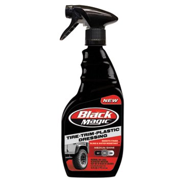 Black Magic Tire, Trim, & Plastic Dressing Medium Shine Spray, 16 oz
