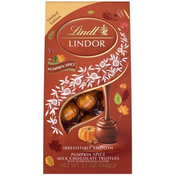 Lindt Lindor Pumpkin Spice Milk Chocolate Truffles, 5.1 oz