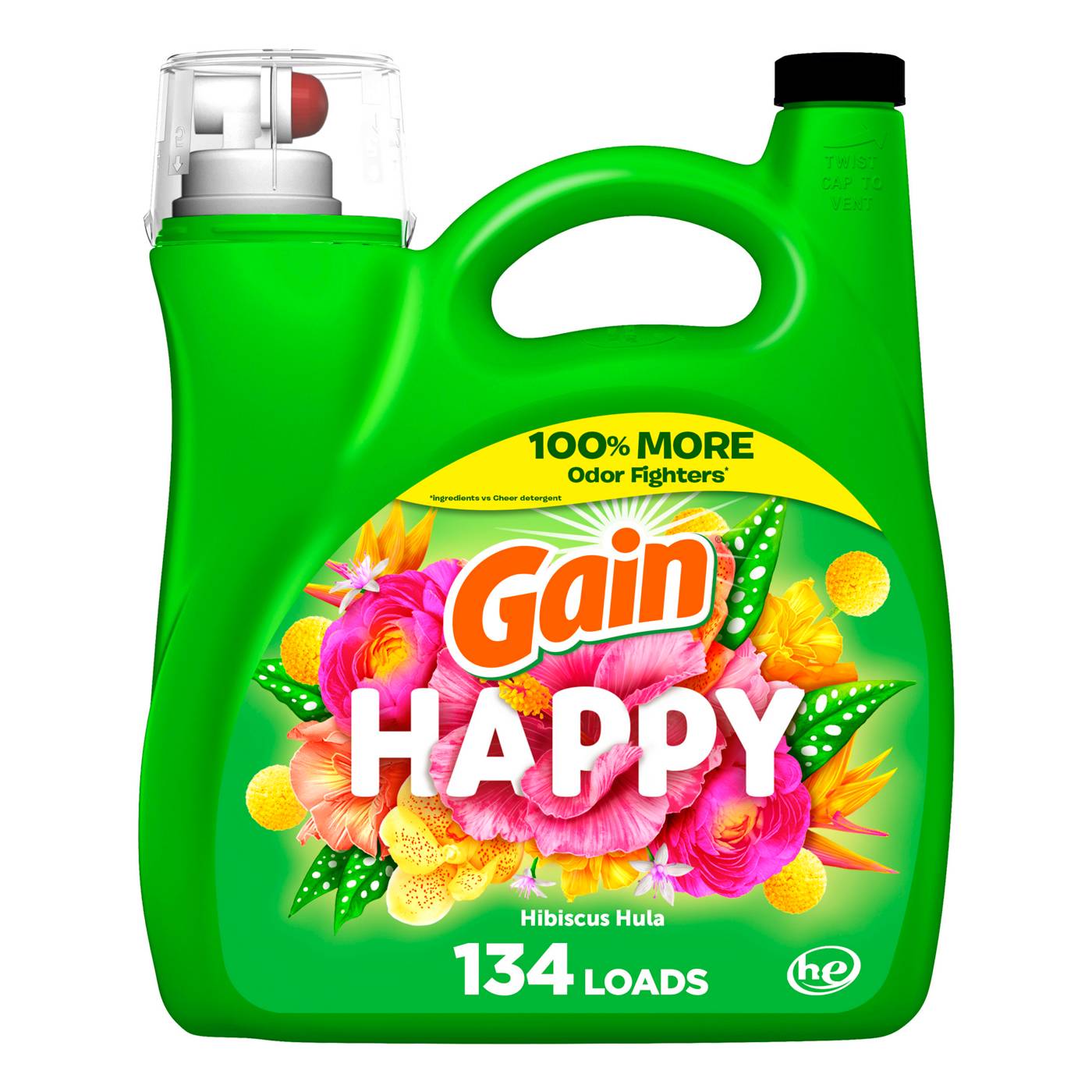 Gain Happy Hibiscus Hula Laundry Detergent, 134 Load; image 1 of 9