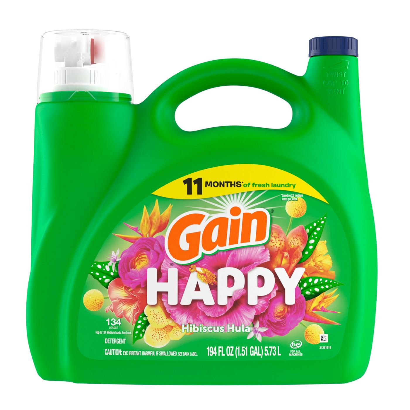 Gain Happy Hibiscus Hula Laundry Detergent, 134 Load; image 4 of 9