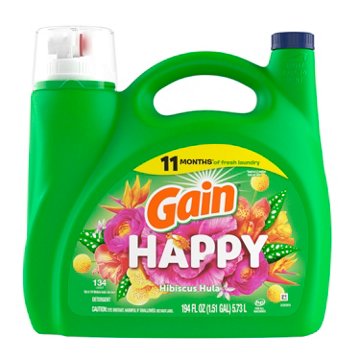 Gain Liquid Laundry Detergent, 134 Loads - Happy Hibiscus Scent