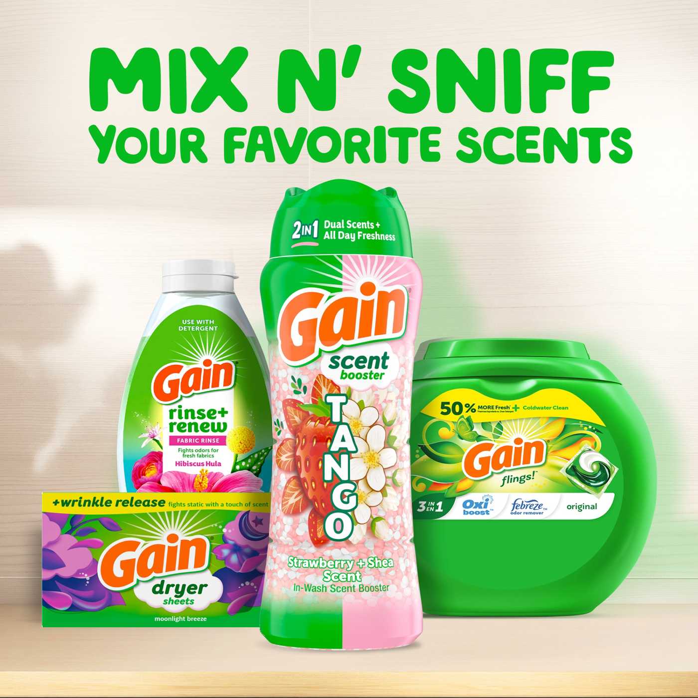 Gain Tango 2-in-1 Laundry Scent Booster Beads - Strawberry & Shea Scent; image 4 of 10