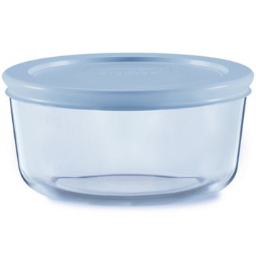 Pyrex Round Food Storage Container - Blue, 2 cup