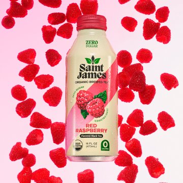 Saint James Zero Sugar Red Raspberry Organic Black Tea