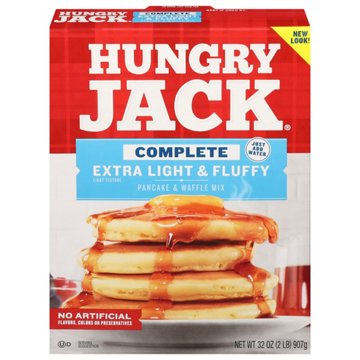 Hungry Jack Complete Extra Light & Fluffy Pancake & Waffle Mix, 32 oz