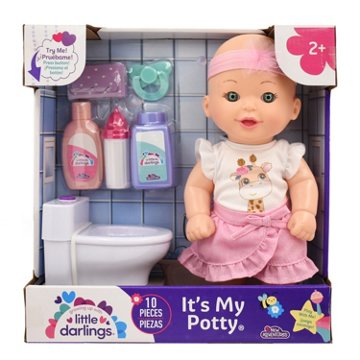 Little Darlings It's My Potty Baby Doll Set, 10"