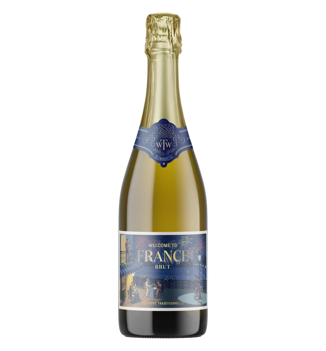 Welcome To France Brut Sparkling White Wine; image 1 of 3