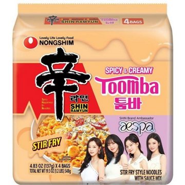 Nongshim Shin Ramyun Spicy & Creamy Toomba Stir Fry Noodles Packs