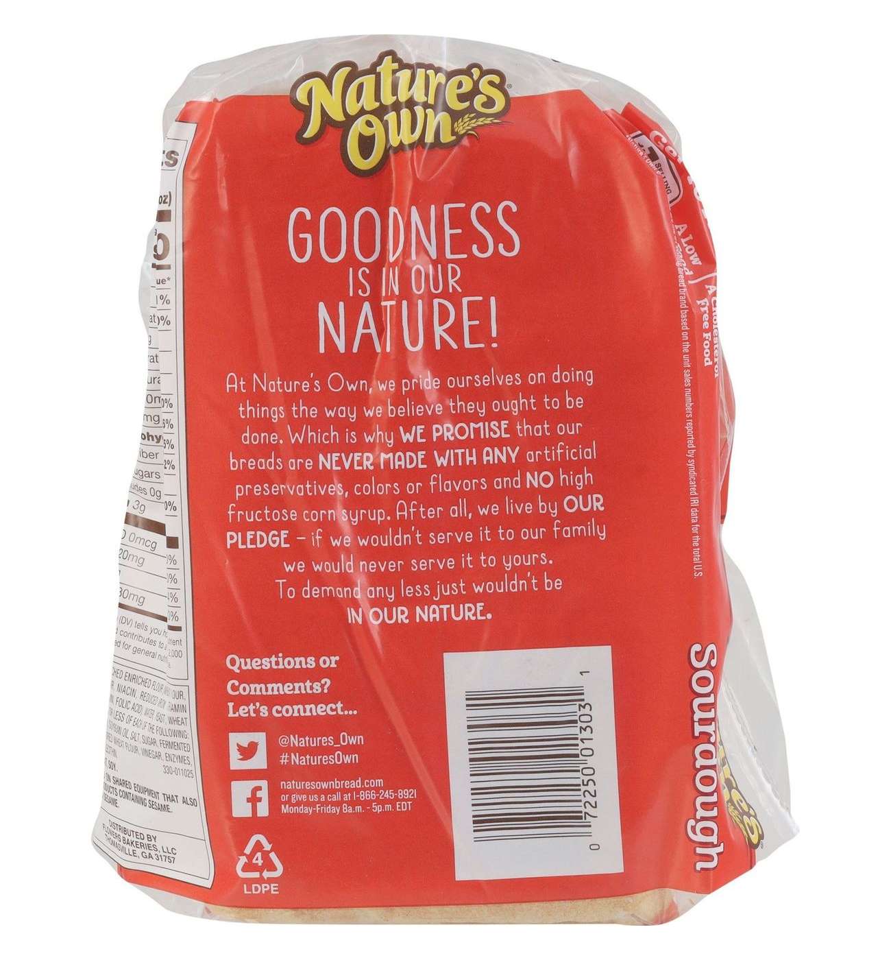 Nature's Own Small Loaf Sliced Sourdough Sandwich Bread; image 3 of 4