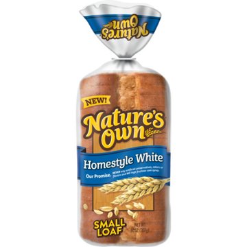 Nature's Own Small Loaf Homestyle White Sliced Bread, 12 oz