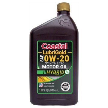 Coastal Lubrigold SAE 0W-20 Synthetic Hybrid Vehicles, 1 qt