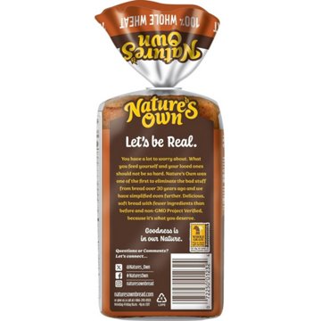 Nature's Own Small Loaf 100% Whole Wheat Bread