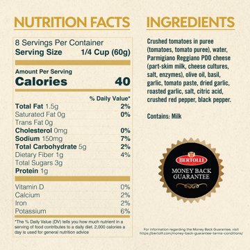 Bertolli Gourmet Pizza Sauce Artisan Garlic Margherita