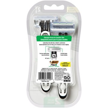 BIC Flex 5-Blade Sensitive Disposable Razors