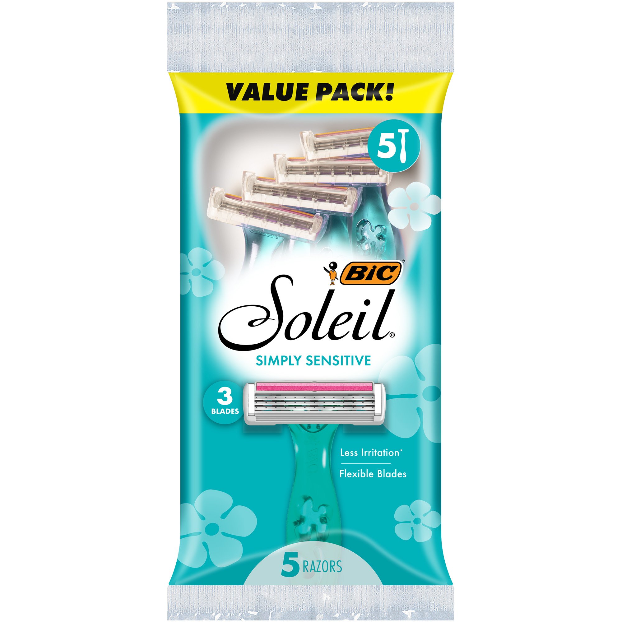 BIC Soleil 3-Blade Sensitive Disposable Razors - Shop Razors & blades ...