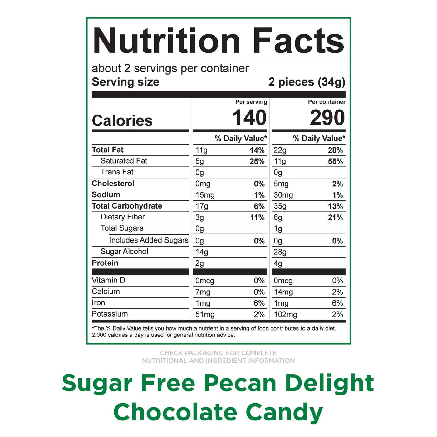 Russell Stover Sugar Free Pecan Delight Chocolate Candy; image 7 of 10