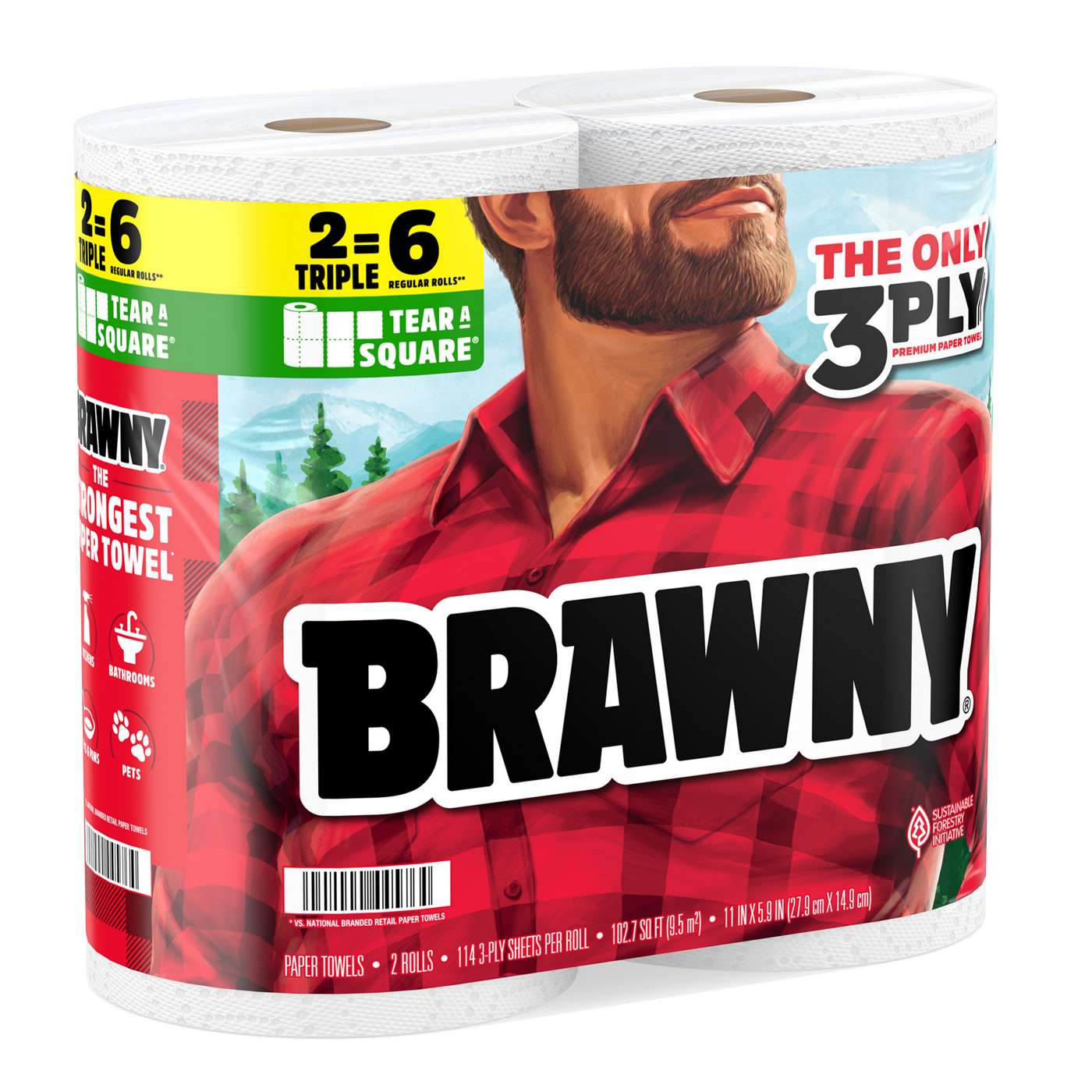 Brawny Tear-A-Square Paper Towels; image 2 of 13