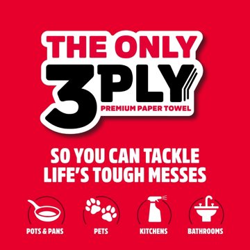 Brawny Tear-A-Square Paper Towels, 2 Triple Rolls