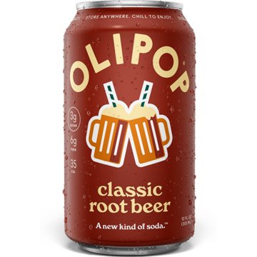 Olipop Classic Root Beer 6g Fiber Prebiotic Soda
