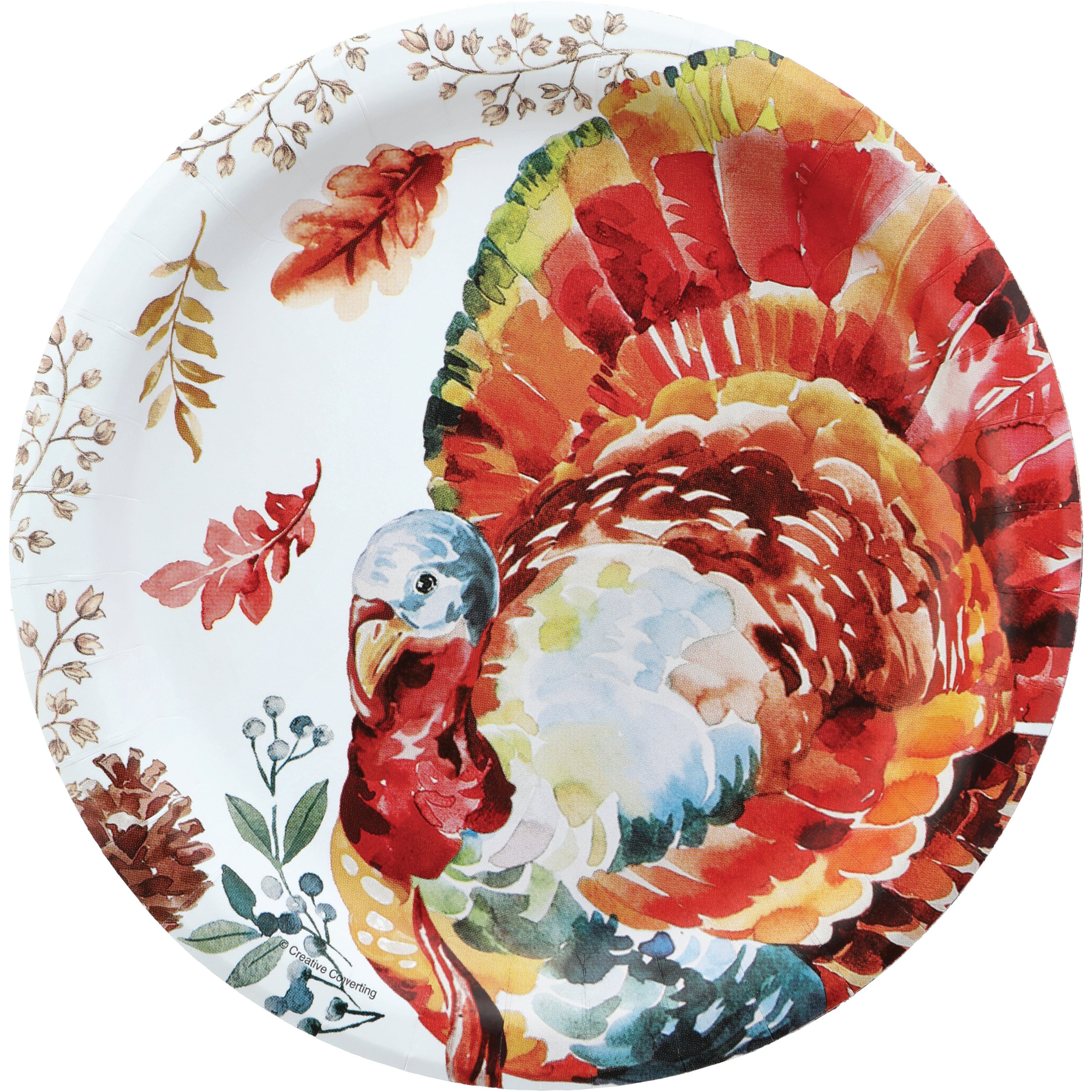 Destination Holiday 9 Inch Round Turkey Plate - Shop Seasonal decor at ...