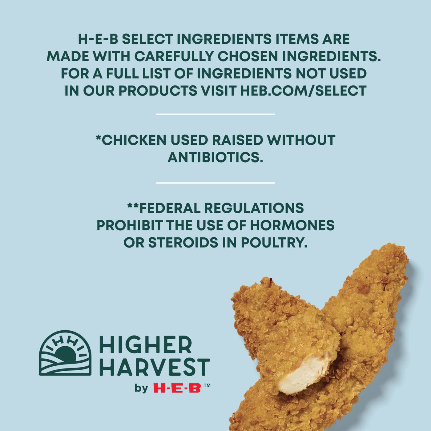 Higher Harvest by H-E-B Gluten Free Breaded Chicken Breast Strips - 14g Protein; image 5 of 7